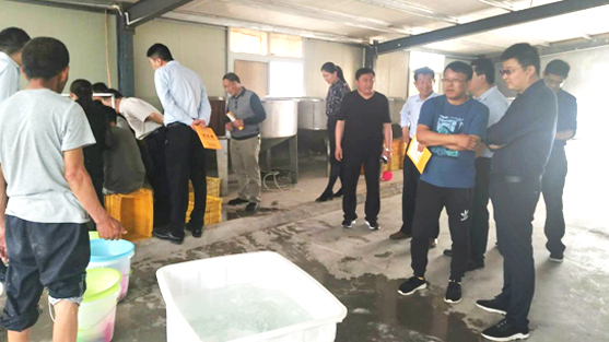 日照海洋与渔业局组织部分企业莅临清洋湖考察交流