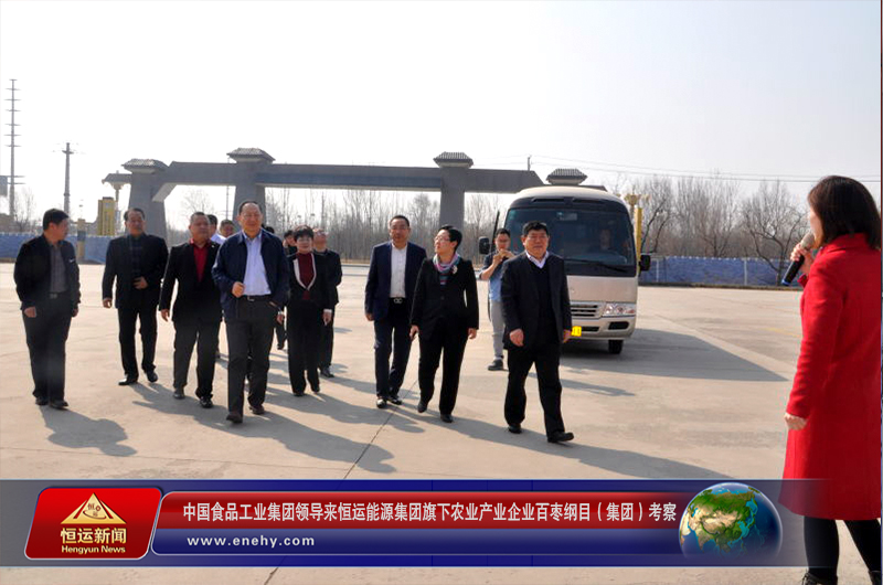 中国食品工业集团党委书记、总经理蔡永峰一行来 恒运能源集团旗下农业产业企业百枣纲目（集团）考察